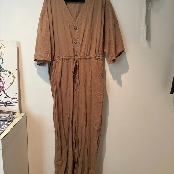 Frank & Oak Beige Button-Up Jumpsuit - Picture 7 of 8
